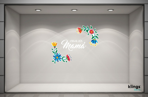 Imagen 9 de 10 de Vidriera Feliz Dia De La Madre Mama Cartel