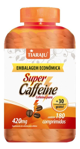 Suplemento De Cafeína - Super Caffeine 420mg 180 Comprimidos