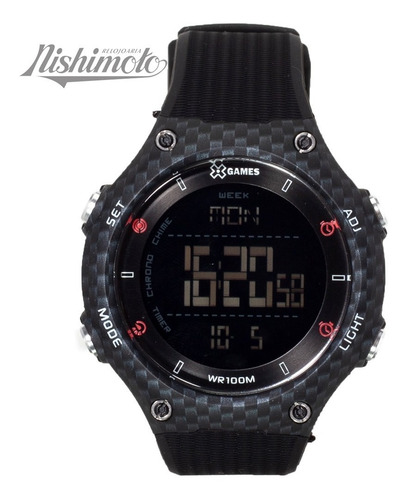 Relógio X-games Masculino Digital Xmppd567 Negativo Carbono