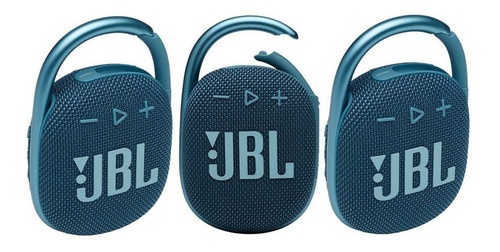 Parlante JBL Clip 4 portátil con bluetooth waterproof blue