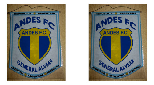 Banderin Mediano 27cm Andes Fc General Alvear