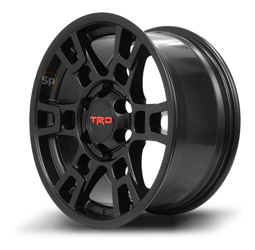 Imagen 2 de 6 de Rines 17x8 6/139 Satin Black Trd Pro Tacoma Hilux Negro