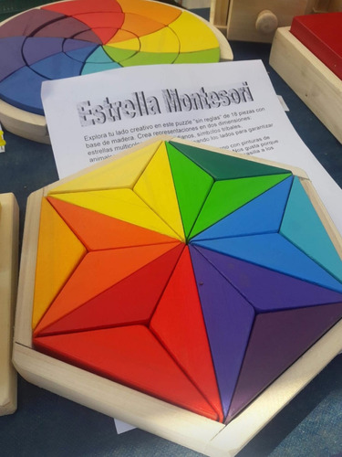 Montessori Puzzle Estrella, De Madera.
