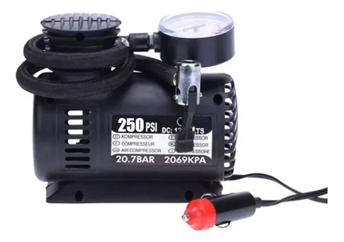 Minicompresor Inflador De Aire 12v Auto C/medidor De Presión