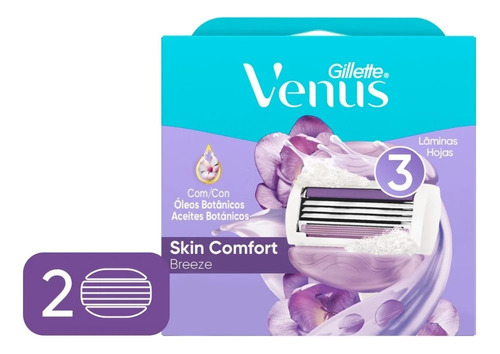 Gillette Cartuchos Para Afeitar Venus Breeze 2 Unid