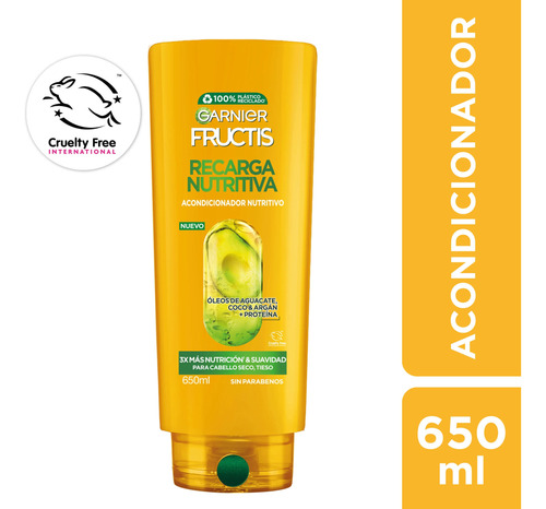 Acondicionador Garnier Recarga Nutritiva 650ml Fructis