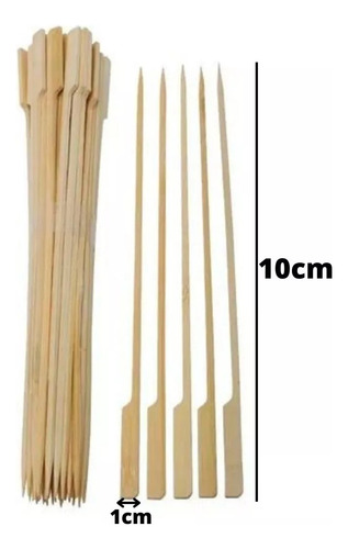 Mini Pinchos Picada Bambu 10cm Madera Catering X100