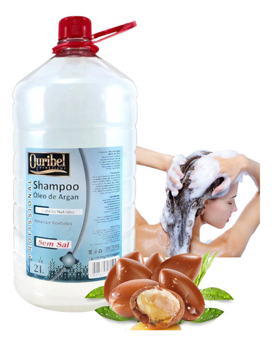 Shampoo Ouribel Argan 2 Litros Cabelos Nutridos