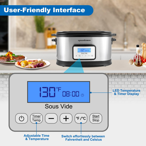 Olla Sous Vide 6 L Precisión, Temperatura Y Temporizador
