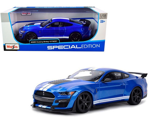 Ford Shelby GT500 escala 1:18 cor azul