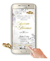 Comprar Invitación Interactiva Bodas De Oro Botón Mapa Y Confirmar