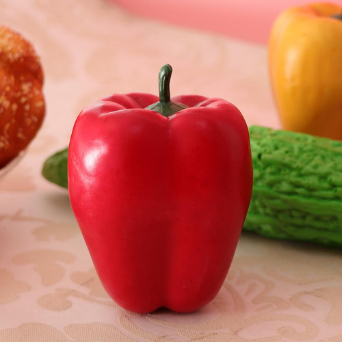 Verduras Artificiales Realistas Pimienta Equipo De Rojo