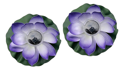 2 Faroles Led Flotantes Con Forma De Flor Nocturna Con Energ