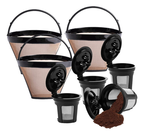 2pcs Reusable Coffee Filter Brewing Coffee Maker 4 K-cups