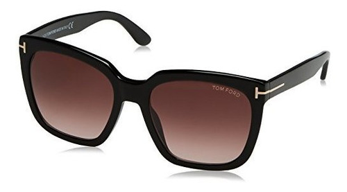 Tom Ford 0502 01t Brillante Negro Amarra Plaza Anteojos De S