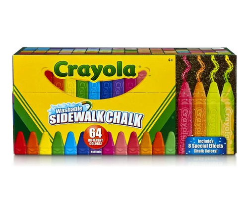Gises Grandes Lavables 64 Colores Crayola C/ 8 Efectos Espec