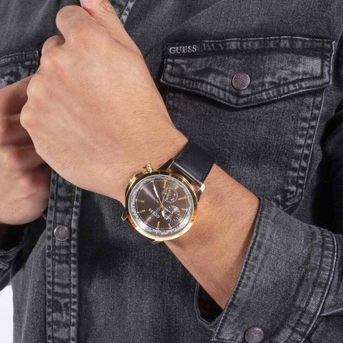 Reloj Pulsera Guess Gw0264g3 Con Correa De Silicona Color Negro3