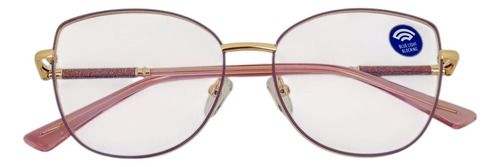 Armazones Abs Lunettes Cat Eyes Metal Reforzado Wk26073 Rosa