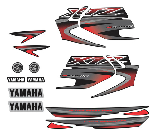 Kit Adesivos Yamaha Xtz 125 2005 Preta 00932