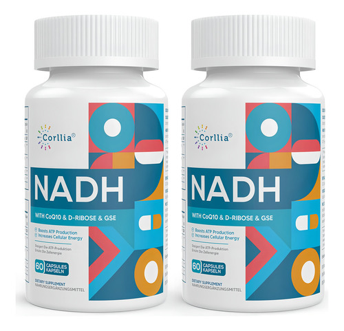 Suplemento Corllia Nadh 50 Mg + Coq10 200 Mg + D-ribose 150