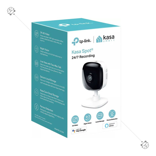 Tplink Camara Seguridad Kasa / 2k 4mp / Wifi / Nocturna