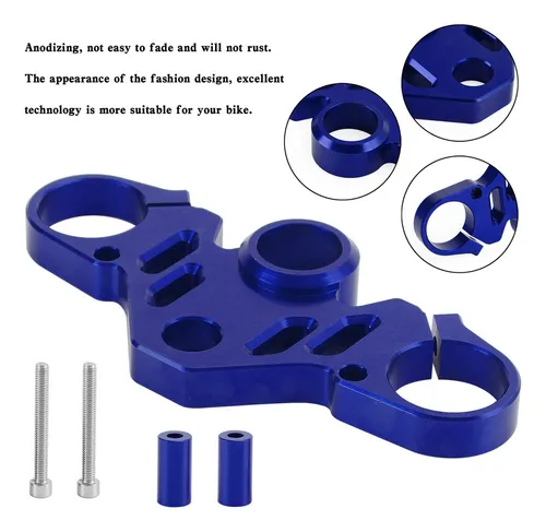 Pinza De Árbol Triple Cnc For Yamaha R15 V4 22 Azul