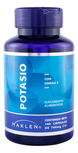 Citrato De Potasio + Omega 3 | 160 Capsulas | Maklen