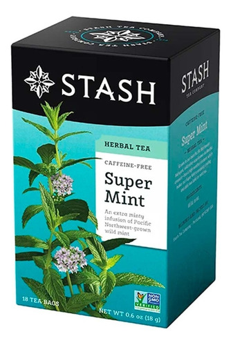 Té Herbal Stash Premium Super Mint 18 Sobres