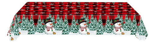 Mantel Grueso Desechable Con Forma De Muñeco De Nieve, Mesa