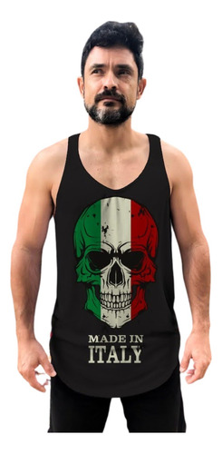 Regata Super Cavada Academia Masculina Fitness Skull Italy