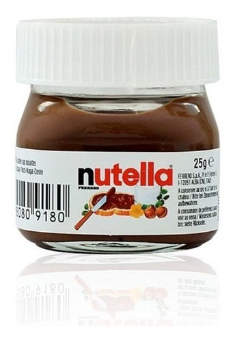 Nutella Mini 25g Frasco De Vidrio  2 Pack Importado