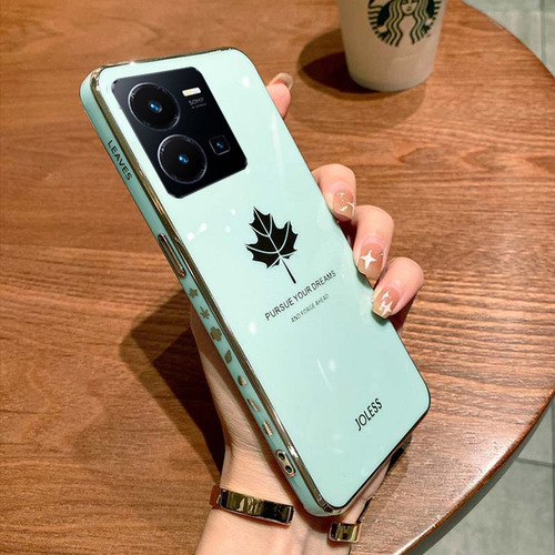 - Funda De Silicona For Vivo V25 V25e Mujer Hojas De Arce