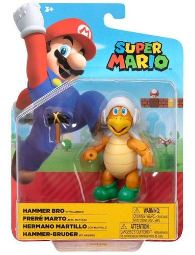 Muñeco Super Mario Figura Hammer Bro Articulada 10cm 40457