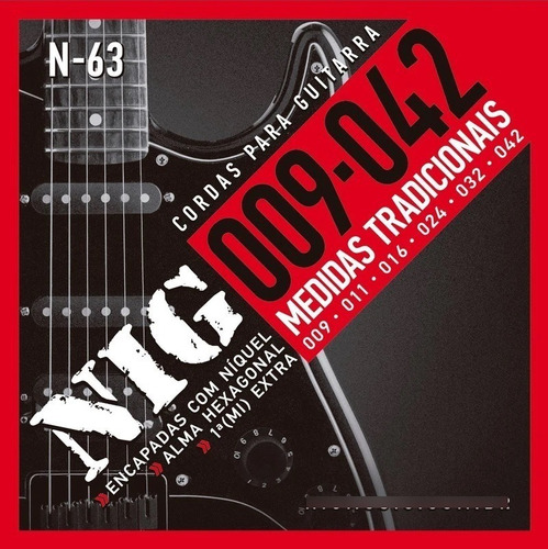 Cuerdas De Guitarra Eléctrica Nig Strings N-63 Calibre 9-42