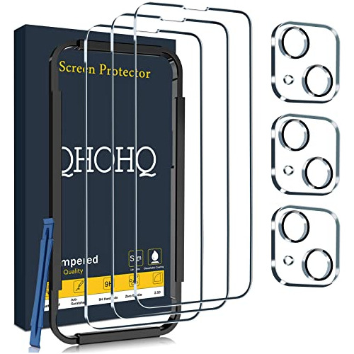 3 Protectores Pantalla Y Cámara Para iPhone 14/13 Vidrio Tem