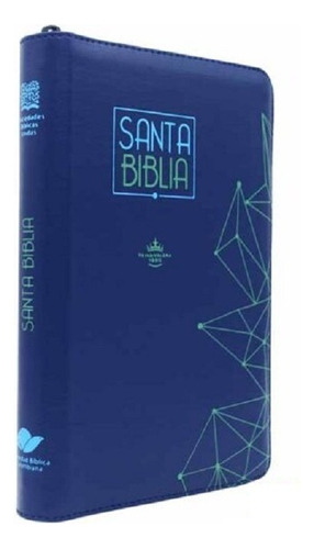Biblia Cristiana Reina Valera 1960 Letra Grande - Azul Flexible Con Cremallera, de Reina Valera 1960. Editorial Sociedades Bíblicas Unidas, tapa blanda en español, 1960