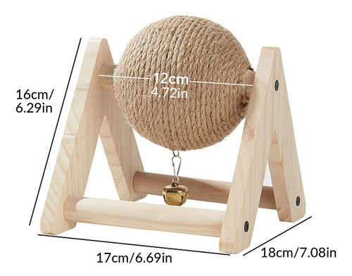 Sisal Claw Ball Bunny Scratcher Con Bola Resistente Al
