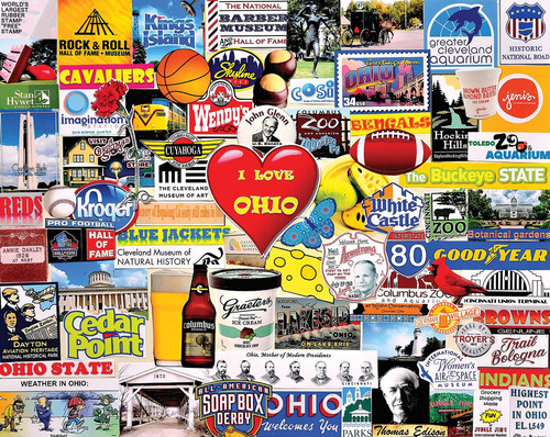 White Mountain Puzzles I Love Ohio - Puzzle (1000 Piezas), D