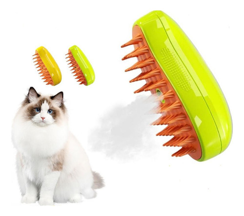 Escova Recarregável Para Pet Gato A Vapor De Auto Limpeza