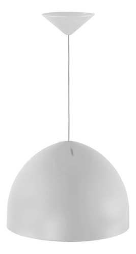 Imagen 1 de 4 de Colgante Campana Pantalla Plástica Color Blanco - Deltero