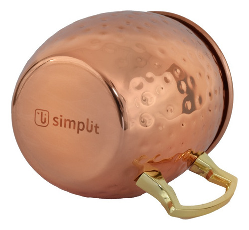 Set 4 Vasos Moscow Mule Mug Cobre + Bombillas Simplit