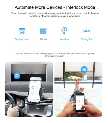 Imagen 6 de 6 de Sonoff Relé Smart Switch 4ch Pro Wifi Rf 433mhz Alexa Google