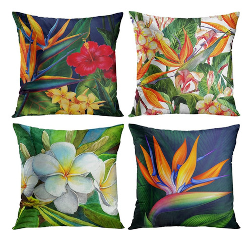 Britimes Throw Pillow Covers Floral Home Decor Set De 4 Fund