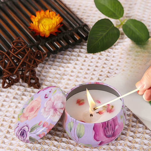Frascos Redondos De Metal Para Especias Y Velas, 16 Unidades
