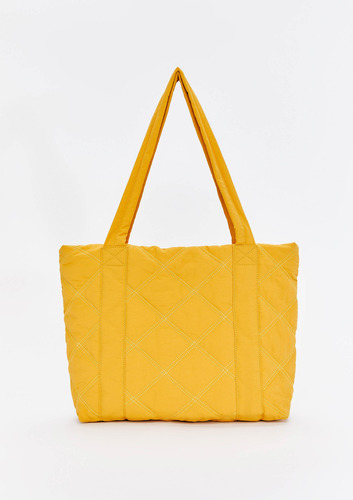 Bolsa Feminina Tote Média Em Matelassê Hering Cor Amarelo