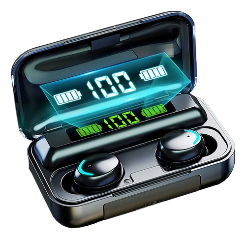 Auriculares in-ear inalámbricos Glimall Audífonos Inalámbricos GF10 negro con luz LED