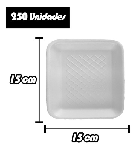 Caja Con 250 Charolas Térmicas / 5 Bolsas Con 50 Pz 15x15 Cm