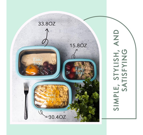 Easy Togo Paquete De 3 Recipientes Para Alimentos, Recipient