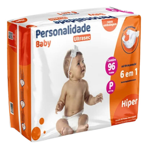 Kit C2 Fralda Pacote Hiper Tam P Ultrasec Personalidade