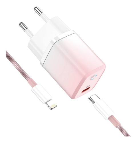 Carregador Turbo Fancy Usb-c 20w Compativel iPhone 12 13 14 Cor Rosa